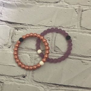 Lokai Bracelets Metallic Rosegold and Purple